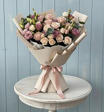 Букет цветов из:  Розы и Лизиантусы #REPLACE_PRED# Воздвиженском Ставропольского края