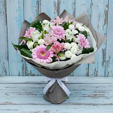 Букет цветов из:  Герберы, Альстромерии и Хризантемы #REPLACE_PRED# Воздвиженском Ставропольского края