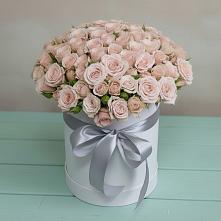 Цветочная композиция из Розы в шляпной коробке #REPLACE_PRED# Воздвиженском Ставропольского края