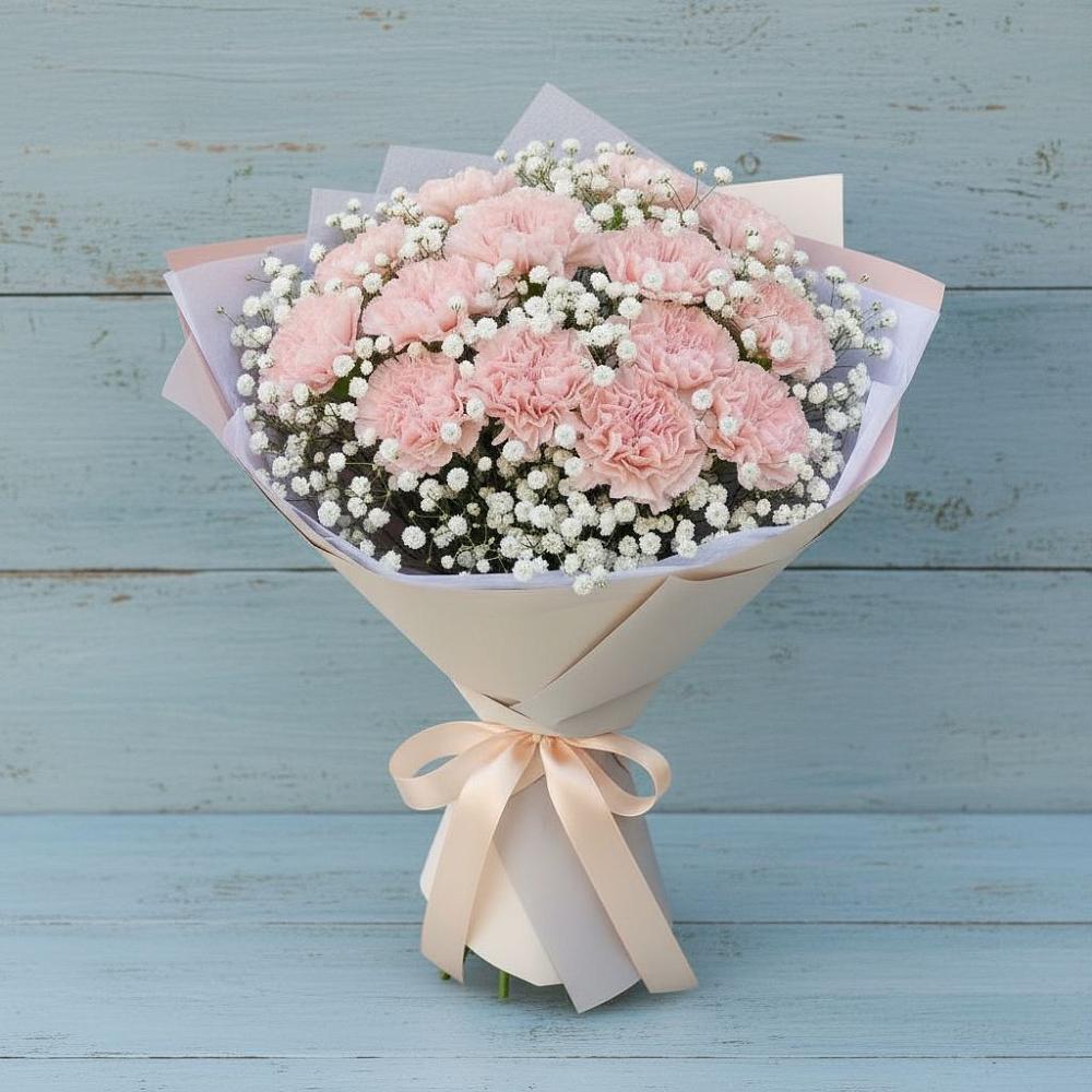 Букет цветов из: Гвоздики в Воздвиженском Ставропольского края