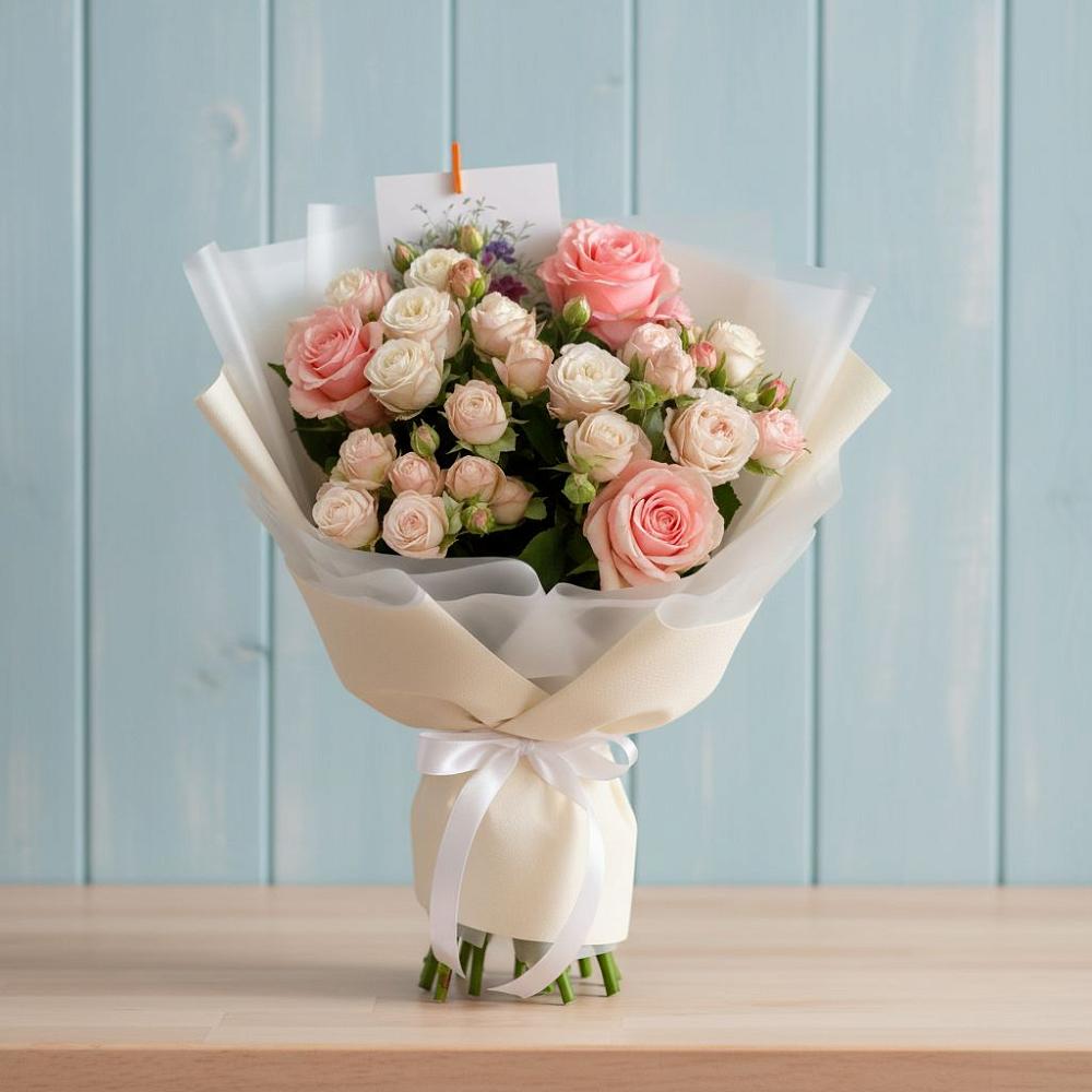 Букет цветов из: Розы в Воздвиженском Ставропольского края