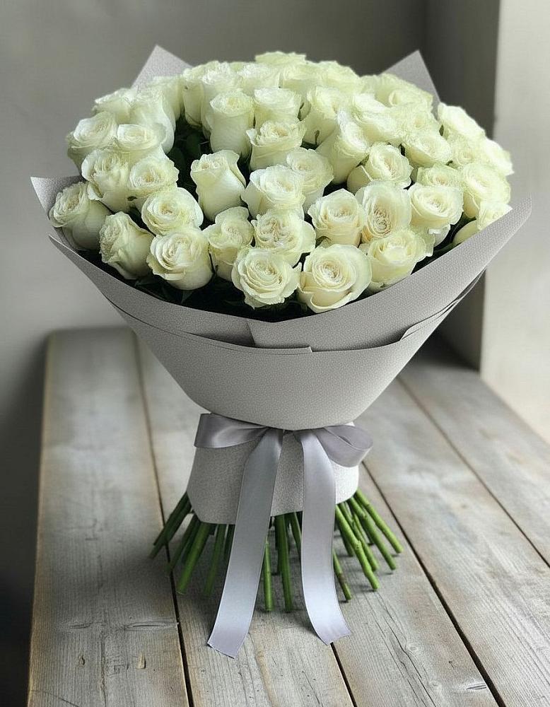 Букет 35 Белых роз в Воздвиженском Ставропольского края