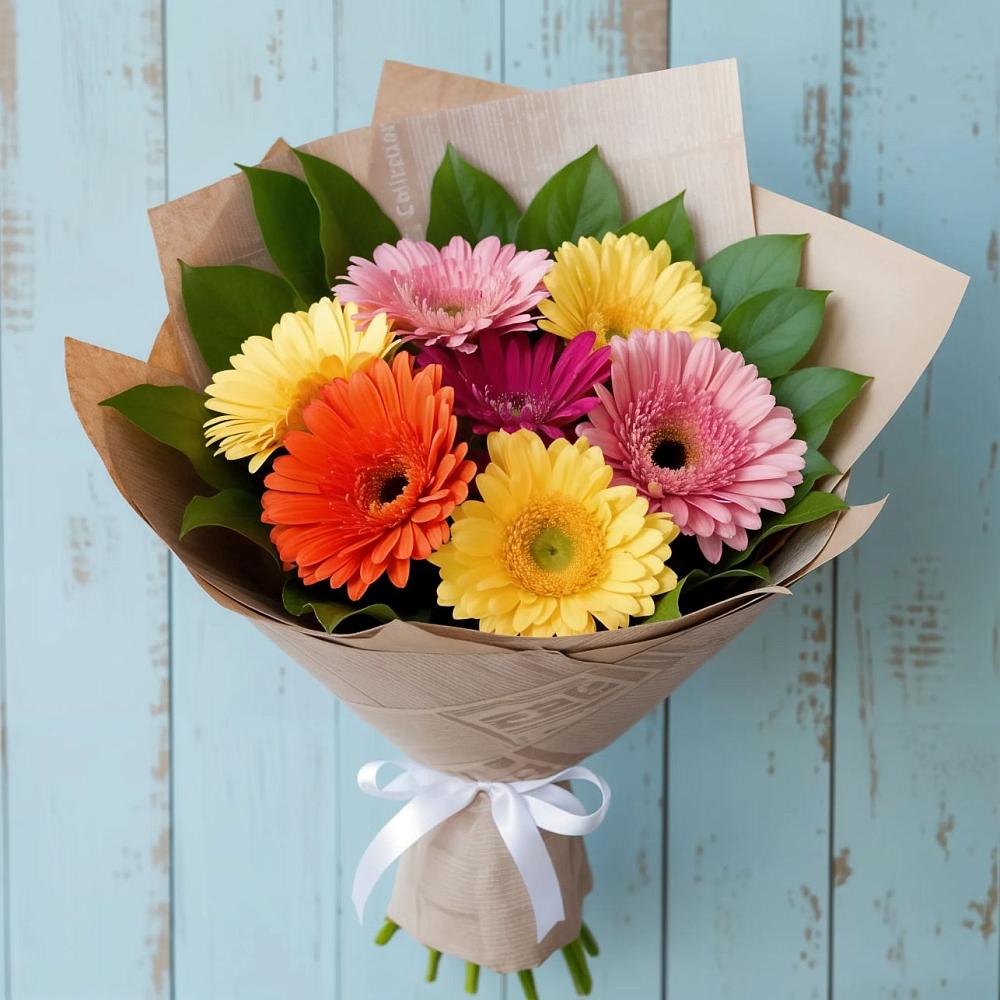 Букет цветов из: Герберы в Воздвиженском Ставропольского края