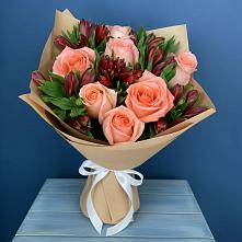 Букет цветов из:  Розы и Альстромерии #REPLACE_PRED# Воздвиженском Ставропольского края