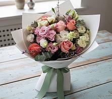 Букет цветов из:  Розы, Лизиантусы и Гвоздики #REPLACE_PRED# Воздвиженском Ставропольского края