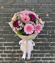 Букет цветов из:  Герберы и Хризантемы в Воздвиженском Ставропольского края