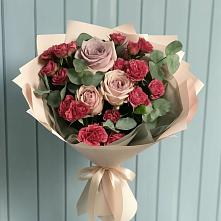 Букет цветов из:  Гвоздики и Розы в Воздвиженском Ставропольского края