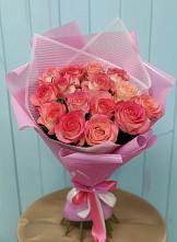 Букет 15 Розовых роз Равель в Воздвиженском Ставропольского края